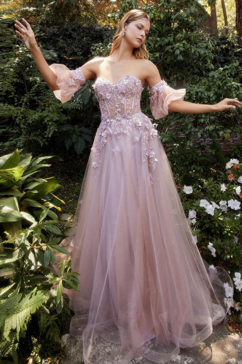 enchanted forest prom dress